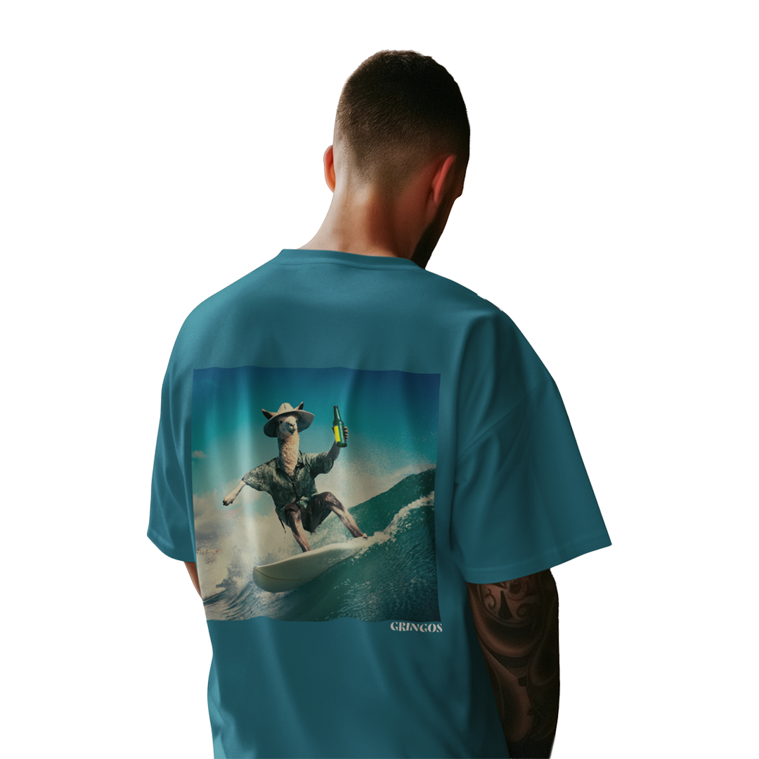 Montañita Surfing Llama - Premium Tee