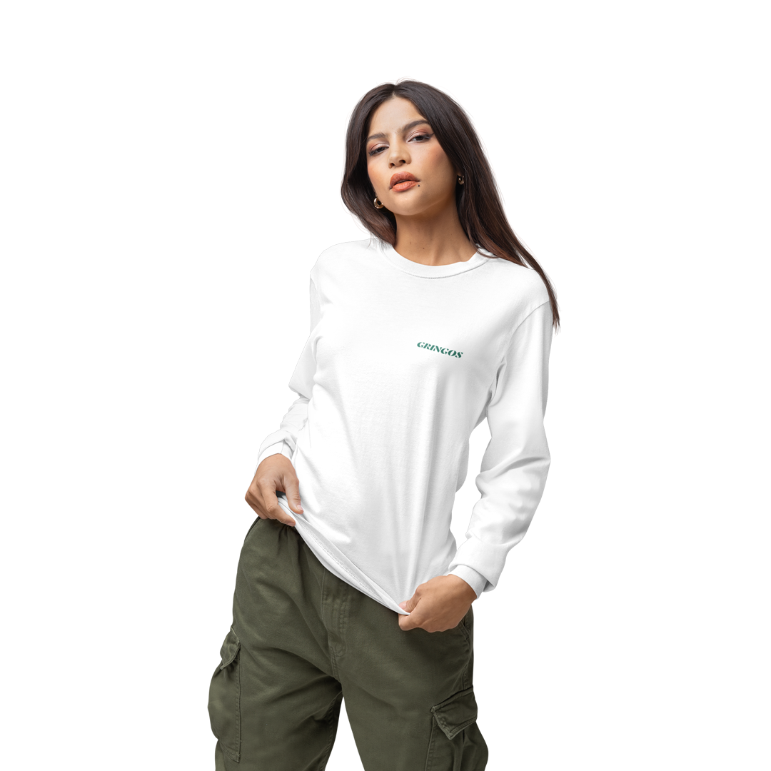 Gringos Premium Longsleeve Tee - White