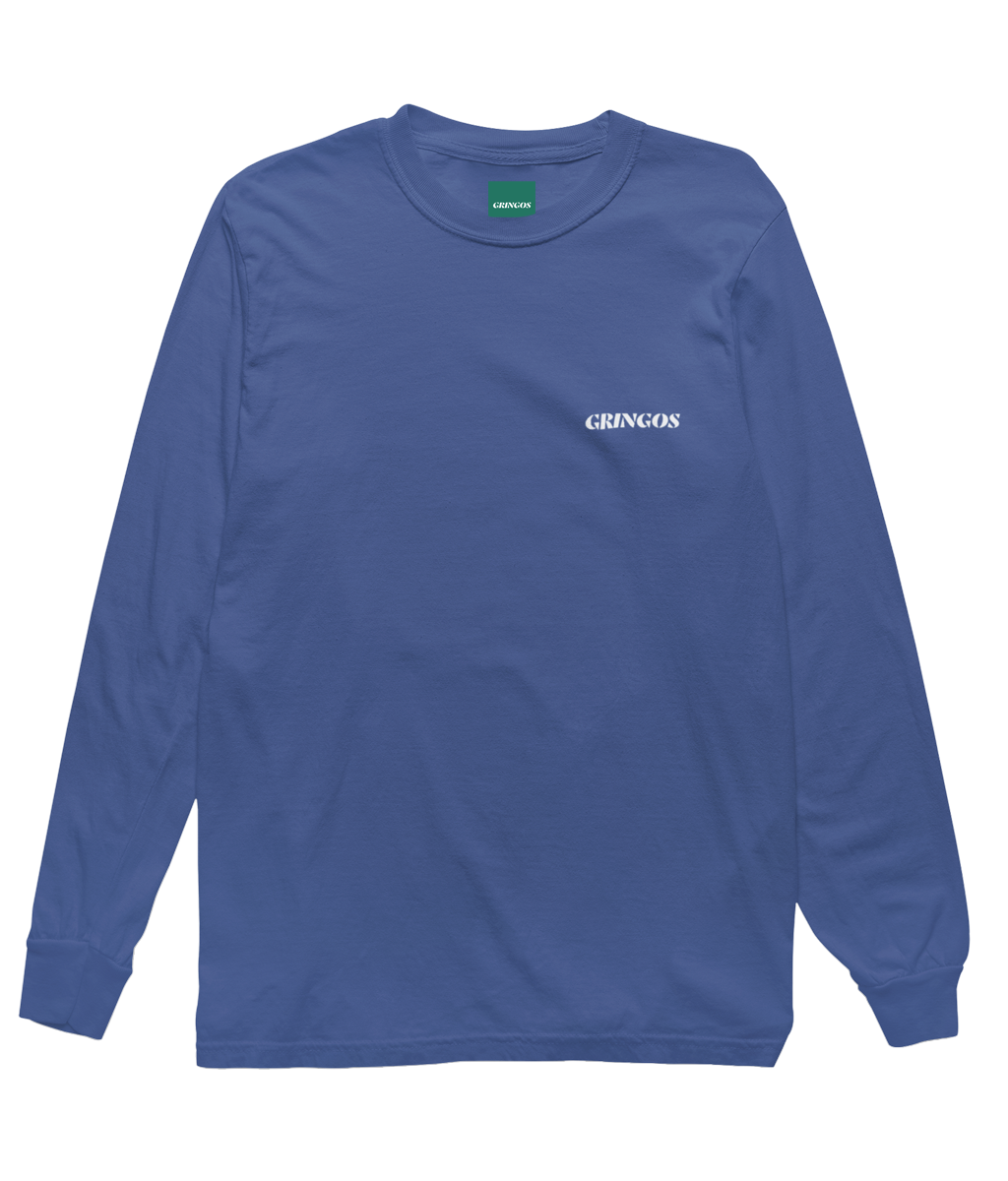 Gringos Premium Longsleeve Tee - Ocean Blue